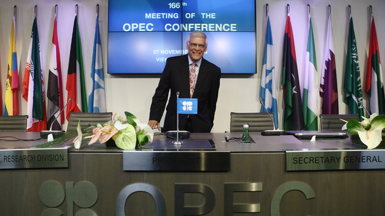 OPEC Secretary-General al-Badri arrives for a news conference after a meeting of OPEC oil ministers at OPEC's headquarters in Vienna
